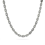 Eve's Addiction Men's 24 Oval Linked Stainles Steel Chain Necklace