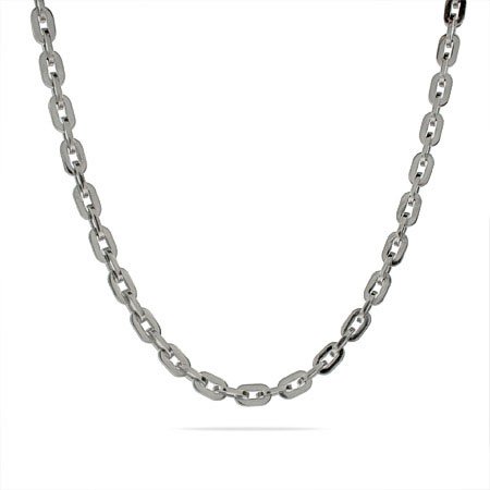 Eve's Addiction Men's 24 Oval Linked Stainles Steel Chain Necklace