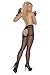 Fantasa (tm) Female Sexy Pantyhose Stockings for Women, Crotchless for Sex [2pcs Black] One Size