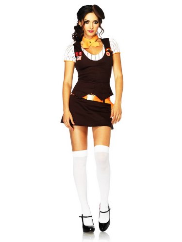 5Pc.Cookie Scout,Vest Top,Skirt,Belt,Tie,And Matching Hat