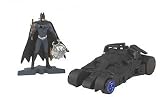 Mattel Hot Wheels 2005 1:64 Scale Batman Begins Black Mini Batmobile and Figure Die Cast C...