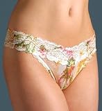 Butterflies Yellow Roses Regular Rise Thong (78111Yr)