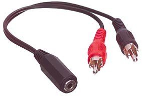 Cordon Jack 3.5 Femelle Vers 2 Rca M�les
