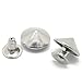 Housweety 100 Sets Silver Tone Cone Spike Rivet Studs Spots 12mm(4/8