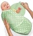 Kiddopotamus SwaddleMe Cotton Infant Wrap Green Cocoa Dot