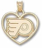 Philadelphia Flyers "P Heart" Pendant - 10KT Gold Jewelry