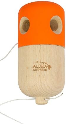 Aloha Kendamas 5-Hole Pill Kendama Rubberized Orange