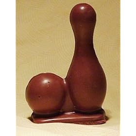 Bowling Ball and Pin in Solid Milk Chocolate