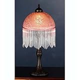 Meyda Tiffany Victorian Style Glass Globe & Fringe Lamp