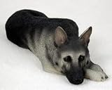 German Shepherd Figurine - MyDog (Black/Silver)