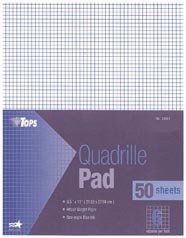 Quadrille Pad - 8 1 2 x 11 - 5 Squares Inch - 15 lb. - 50 Sheets Pad (TOP3315) Category: Cross Section Quadrille Pads Image Quadrille Pad - 8 1 2 x 11 - 5 Squares Inch - 15 lb. - 50 Sheets Pad (TOP3315) Category: Cross Section Quadrille Pads