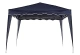Coolaroo Navy 10' x 10' Square One-Piece Gazebo with brushed aluminum frame 339005