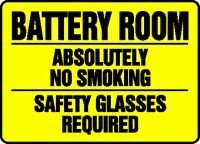 Cover image : BATTERY ROOM ABSOLUTELY NO SMOKING SAFETY GLASSES REQUIRED 10