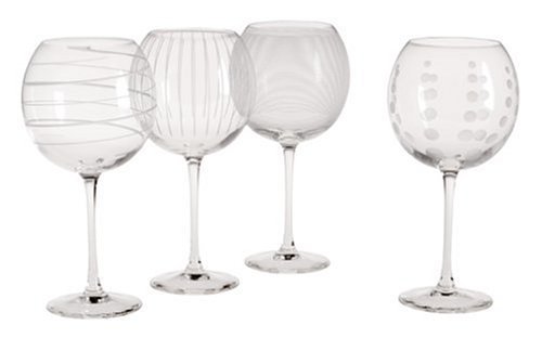 Mikasa Cheers Balloon Wine Goblet, Set of 4