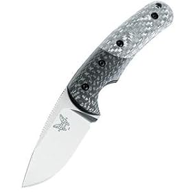 Benchmade Knives Activator, Carbon Fiber/G10 Handle, Plain, Leather Sheath