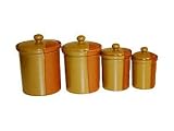 Sango Gold Dust Sienna Canisters, Set of 4