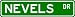 NEVELS Street Name Sign ~ Personalized Family Lastname Sign ~ Gameroom, Basement, Garage Sign