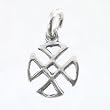 Small Celtic Knot Cross Pendant or Charm in Sterling Silver, #8706