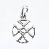 Sterling Silver Celtic Knot Cross Pendant or Charm, #8706
