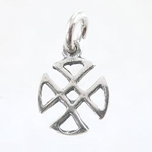 Small Celtic Knot Cross Pendant or Charm in Sterling Silver, #8706