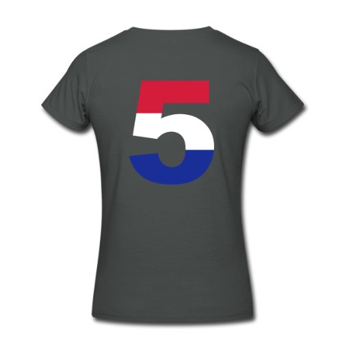 Spreadshirt Damen 5 – Netherlands Flag – T-Shirt, asphalt, XL
