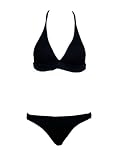 Rampage 2 Piece Black Netted Triangle Bikini