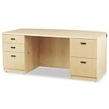 ~:~ HON COMPANY ~:~ Park Avenue Breakfront Modesty Panel Desk, 72w x 36d x 29-1/2h, Natural Maple