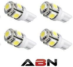 ABN 4x 194 168 2825 T10 5-SMD White LED Car Lights Bulb