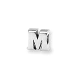 Letter M Charm in Sterling Silver for Reflections, Expression, Kera, Pandora and SilveRado Bracelets & Necklaces