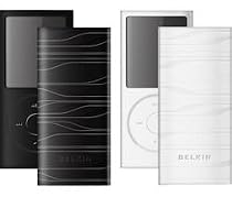 Belkin Ipod Nano 4G Silicon sleeve, textured, black and white, 2 pack