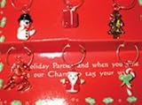 Wine Glass Charms - Set of 6 Assorted Christmas Motifs