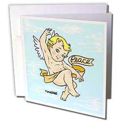 Angels - Angel Peace Blond - Greeting Cards-12 Greeting Cards with envelopes