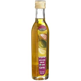 Mantova Garlic Organic Flavored Extra Virgin Olive Oil, 8.5-Ounce Bottles (Pack of 3) by Mantova