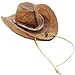Western Hat Ornament (Hand-carved of Real Wood)