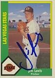 Jim Lewis, Las Vegas Stars - Padres Affiliate, 1990 CMC Autographed Card