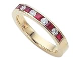 0.70 cts Genuine Ruby Band - Platinum, 18kt White or Yellow Gold LIFETIME WARRANTEE