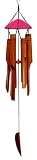 Asli Arts Model C263 Medium Spun Top Bamboo Chime, Pink