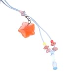 Hand Crafted Cellular Phone Charm - Solar Star - Orange