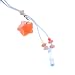 Hand Crafted Cellular Phone Charm - Solar Star - Orange