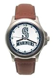 Seattle Mariners Mens Rookie League Leather Strap Watch