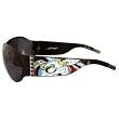 Ed Hardy Battle Shield Sunglasses: Black/Grey