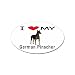 I Love My German Pinscher Oval Magnet