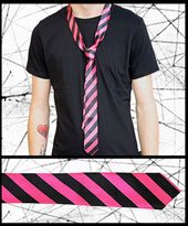 Pink & Black Stripe Tie