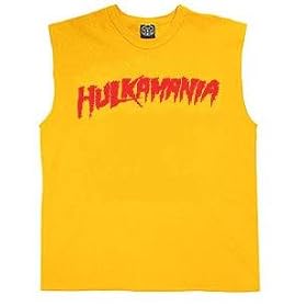 <b>Hulk Hogan "hulkamania" Sleeveless T-shirt Gold</b>
