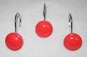 Color Rounds Shower Hooks Set of 12 - Red