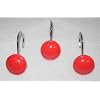 Color Rounds Shower Hooks Set of 12 - Red