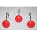 Color Rounds Shower Hooks Set of 12 - Red