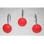 Color Rounds Shower Hooks Set of 12 - Red