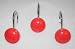 Color Rounds Shower Hooks Set of 12 - Red