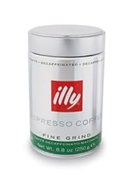 illy Decaffeinated Fine Grind Ground Coffee for Espresso 8.8-oz.
